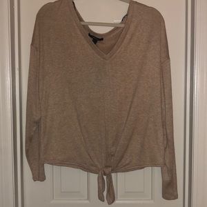 Long sleeve light brown sweater
